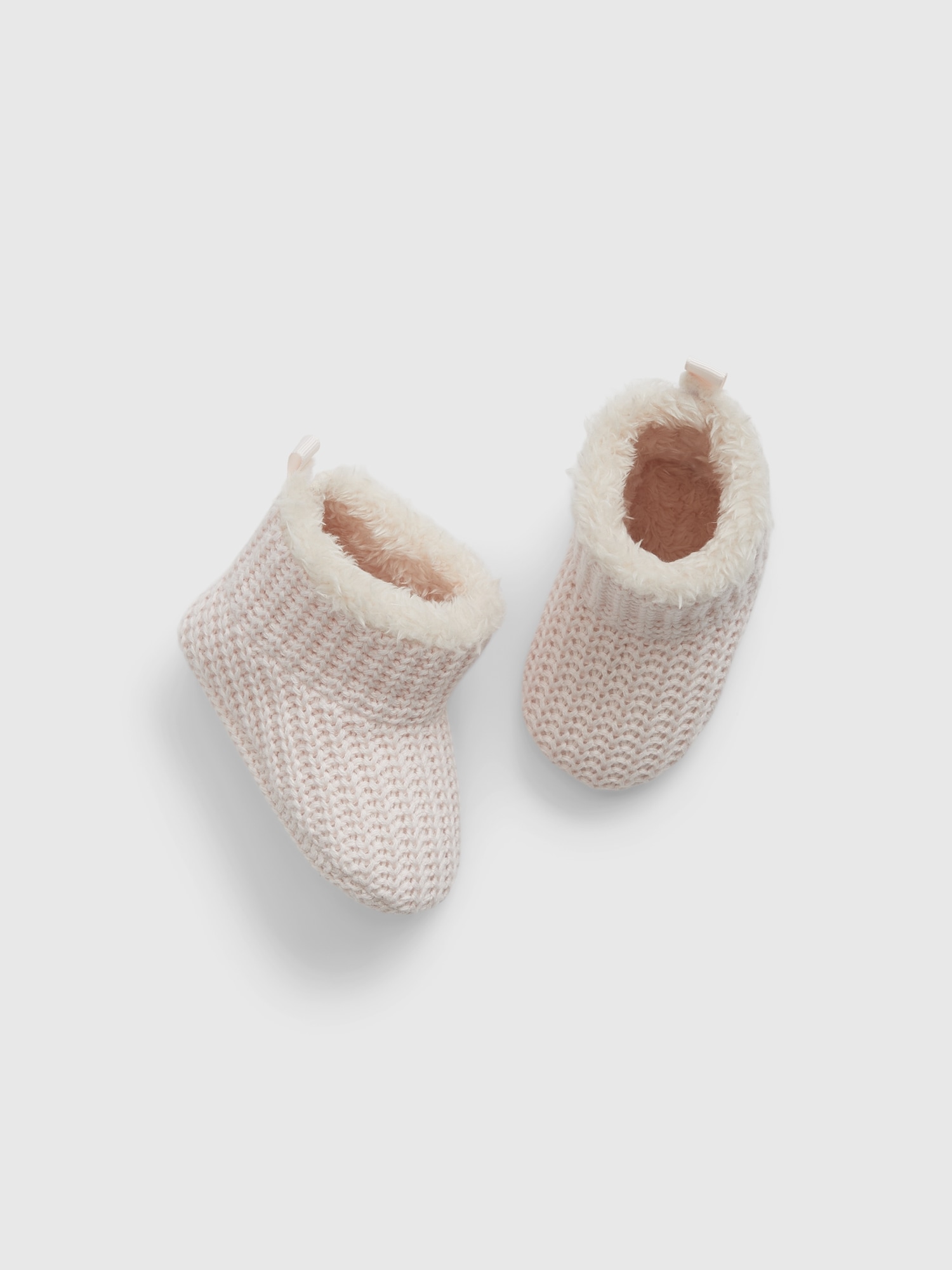 Baby Sherpa-Lined Sweater Booties | Gap