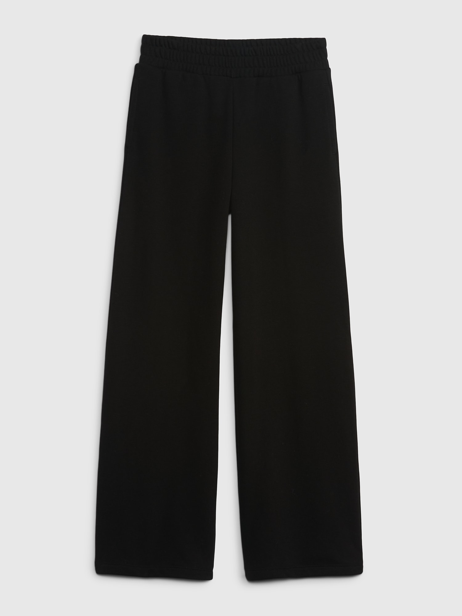 Wide Leg Sweat Pants Black