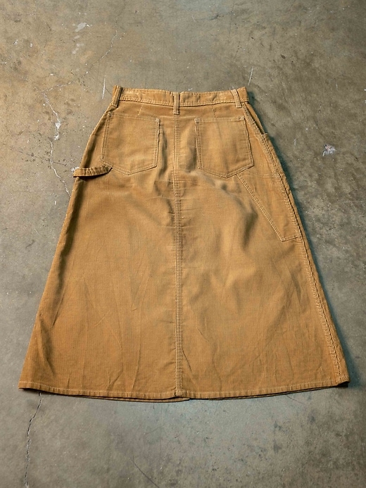 2 of 8 showing, with the color tan of product VINTAGE GAP Corduroy Work Wear Skirt