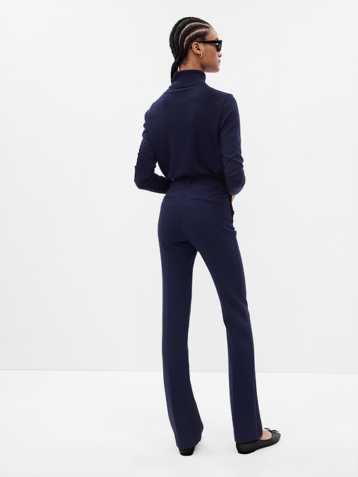 2 of 8 showing, with the color navy blue of product Mid Rise Baby Boot Pants