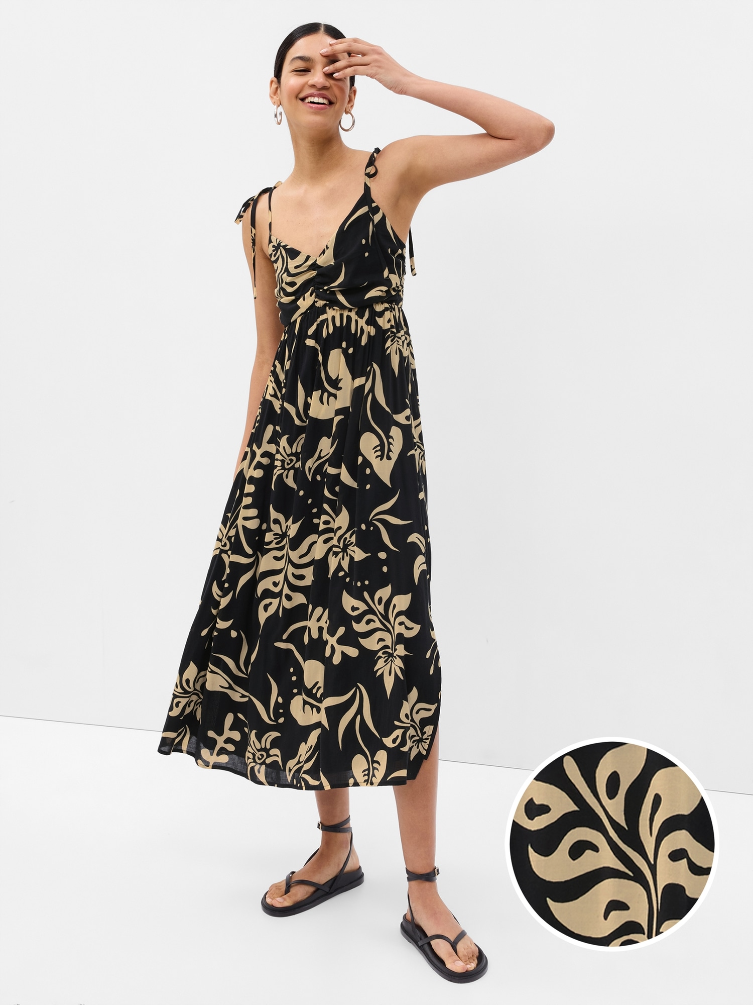Empire line midi best sale dress