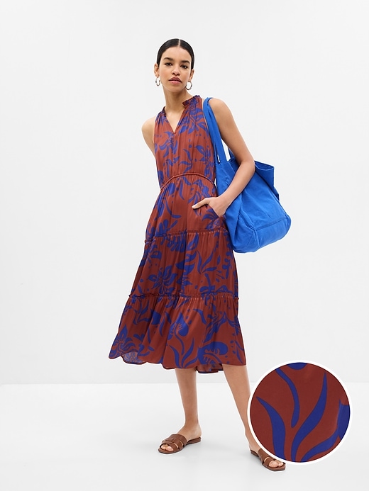 gap tiered midi dress Eyelet Tiered Midi Dress