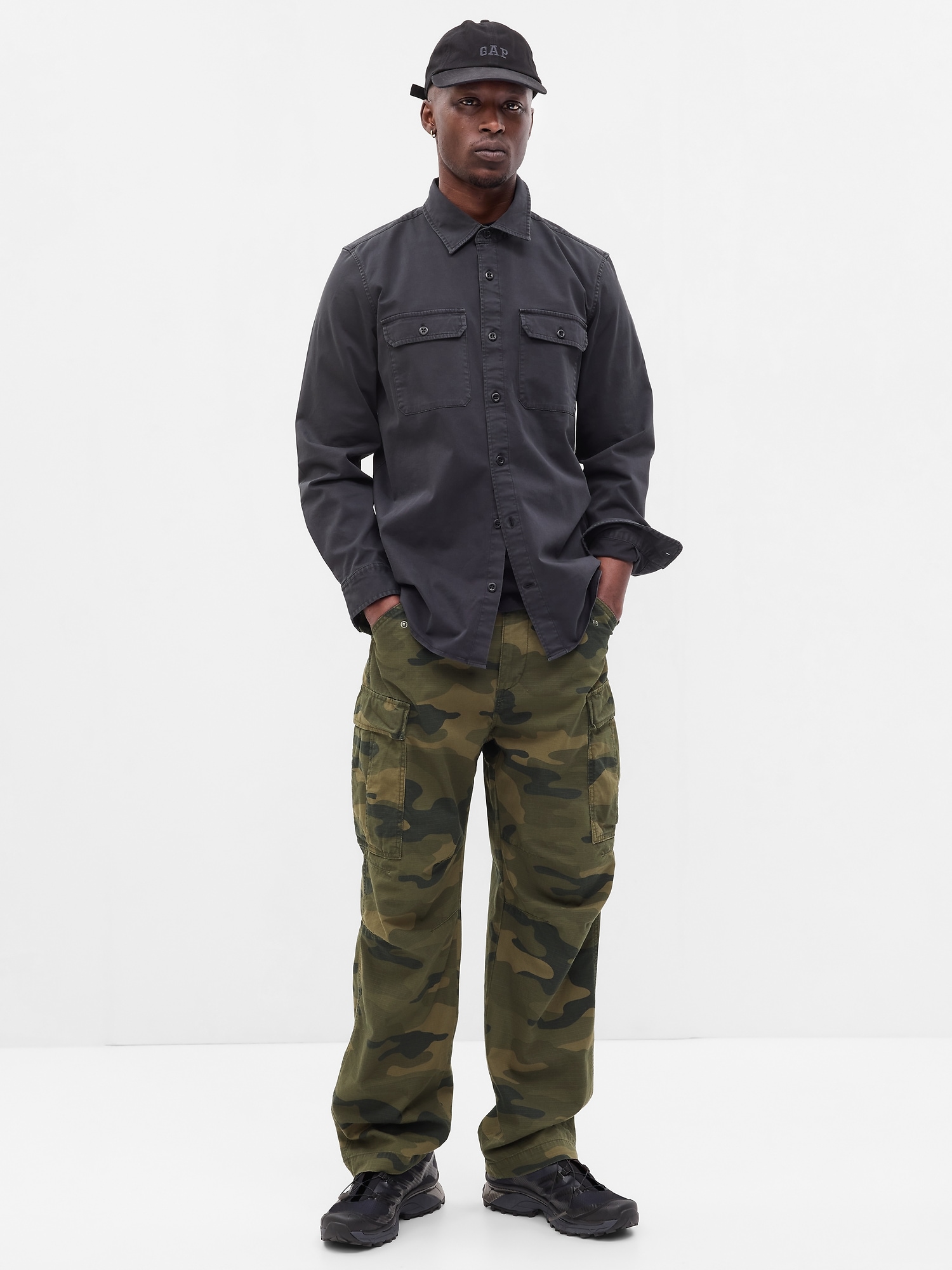 Gap Relaxed Taper Easy Ripstop Cargo Pants with GapFlex - ShopStyle