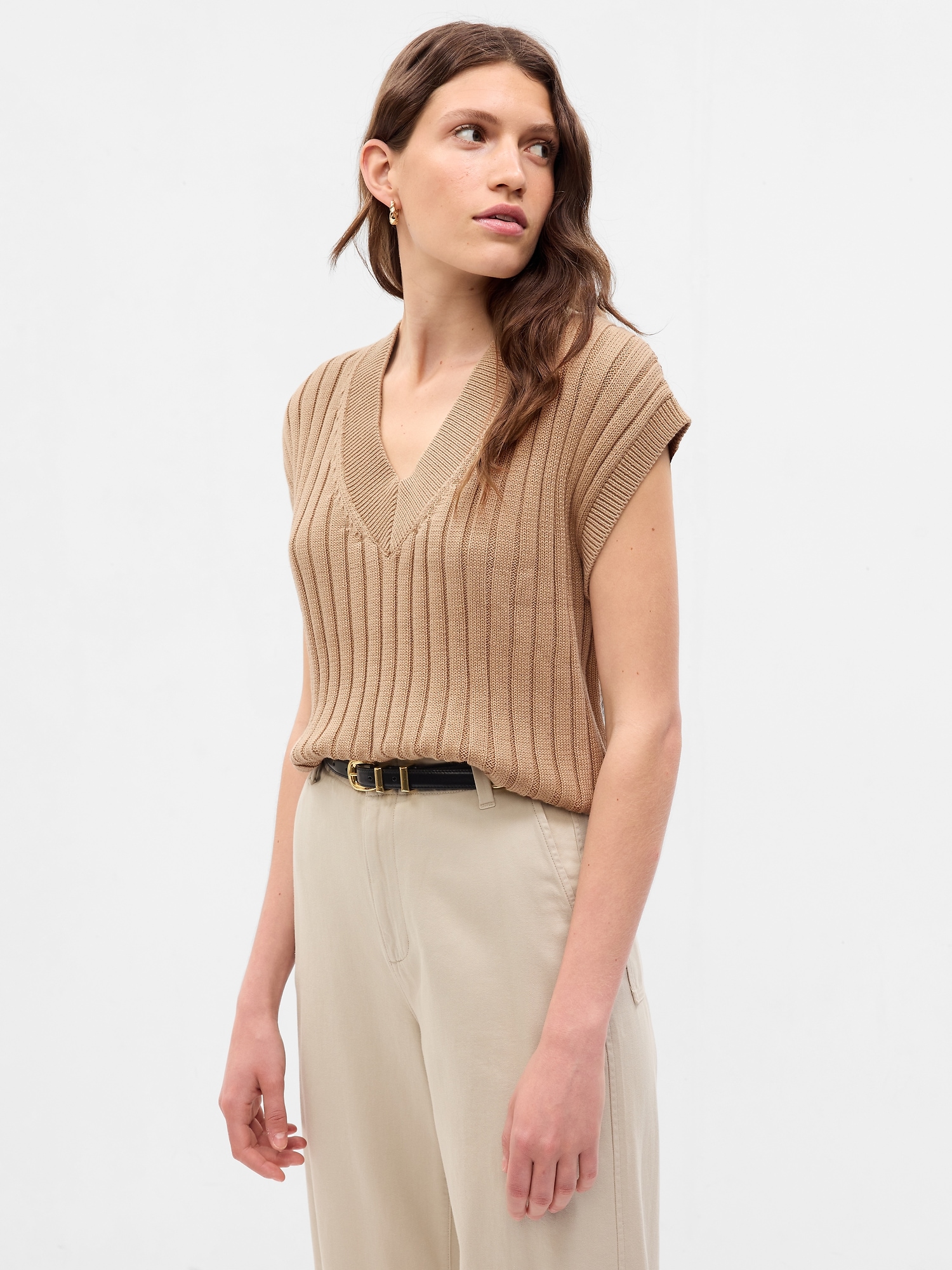 Dolman Rib Sweater Vest Gap