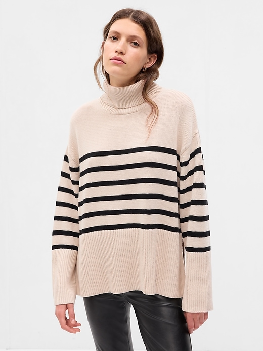 Image number 1 showing, 24/7 Split-Hem Turtleneck Sweater