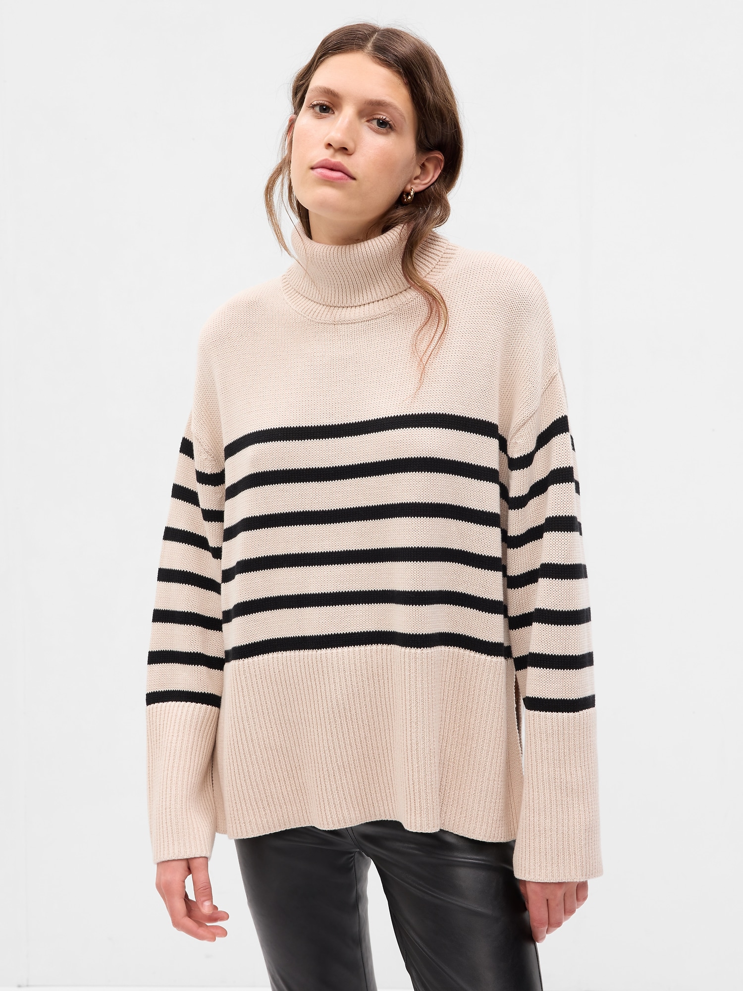 24/7 Split-Hem Turtleneck Sweater