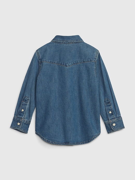 2 of 8 showing, with the color medium wash of product Baby & Toddler Western Denim Shirt