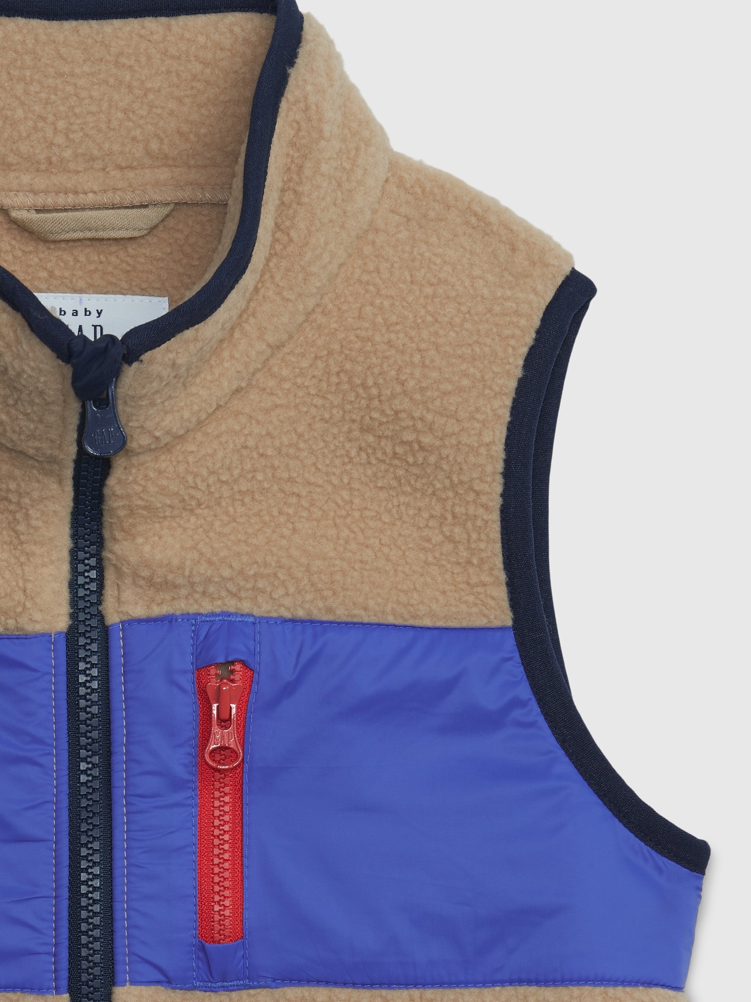 Toddler Sherpa Colorblock Vest Gap