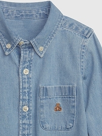 View large product image 3 of 3. Toddler Denim Shirt with Washwell