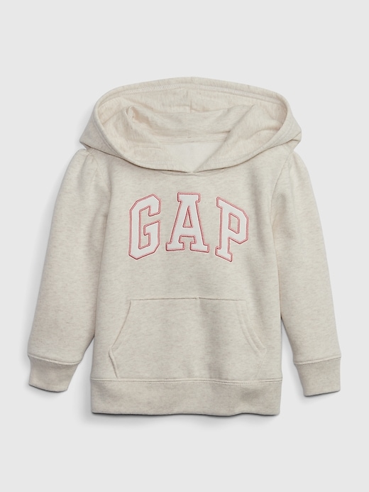 1 of 8 showing, with the color oatmeal heather of product Toddler Mix and Match Arch Logo Hoodie