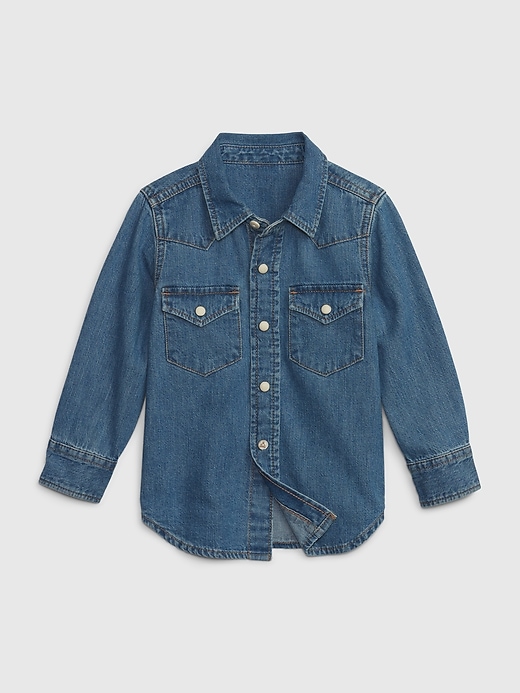 1 of 8 showing, with the color medium wash of product Baby & Toddler Western Denim Shirt