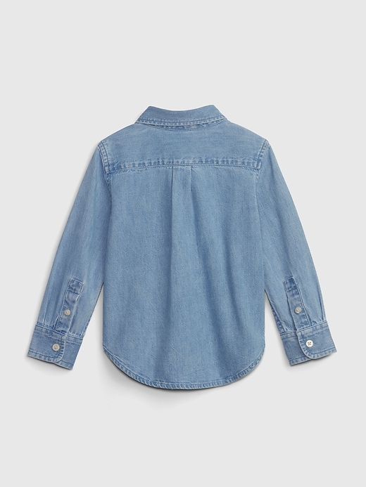 View large product image 2 of 3. Toddler Denim Shirt with Washwell