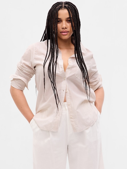 Image number 5 showing, Metallic Stripe Perfect Shirt