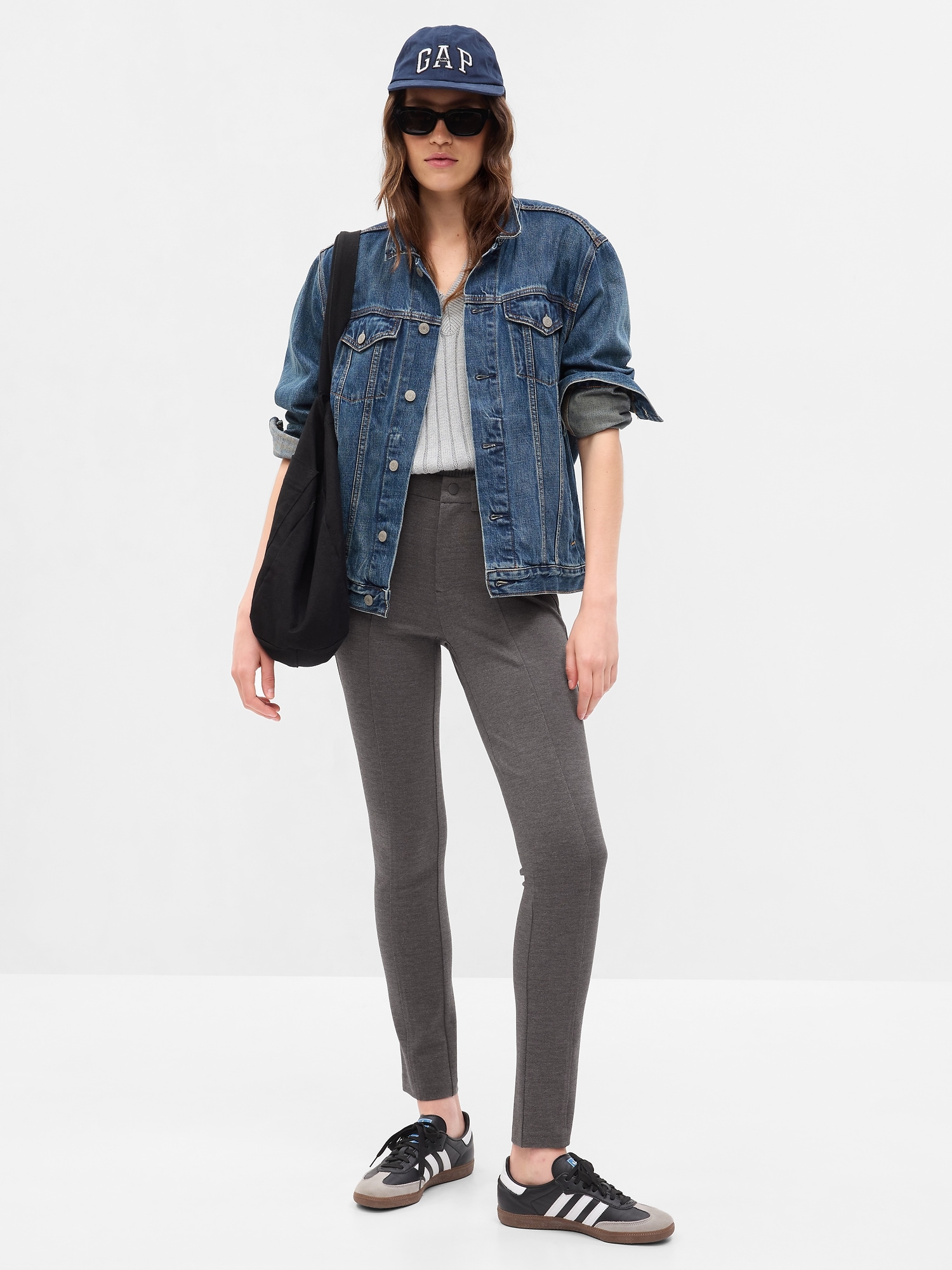 High Rise Ponte Skinny Pants