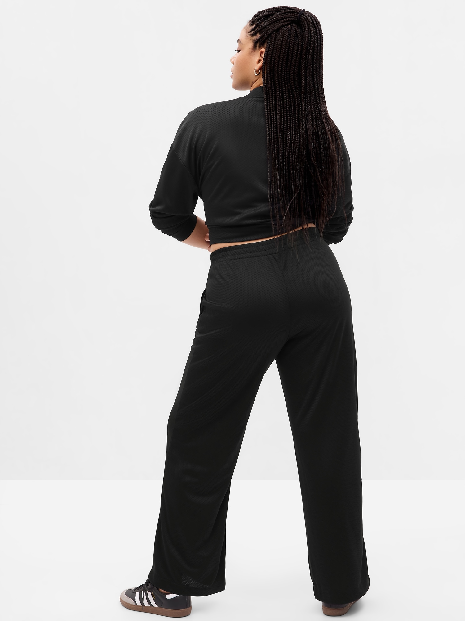 GapFit High Rise Seamed Mesh Pants | Gap