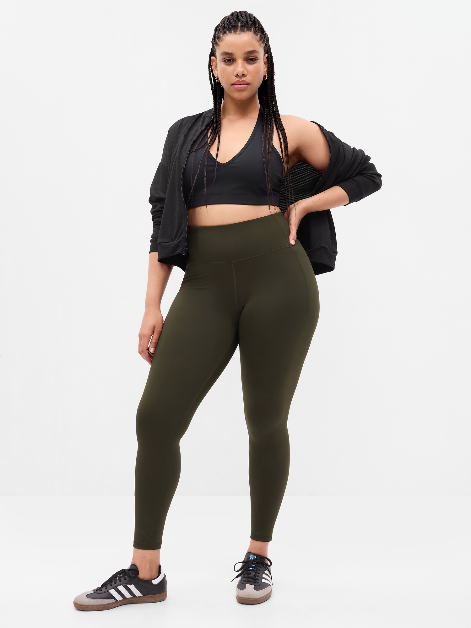 GapFit High Rise Recycled Power Full Length Leggings | Gap