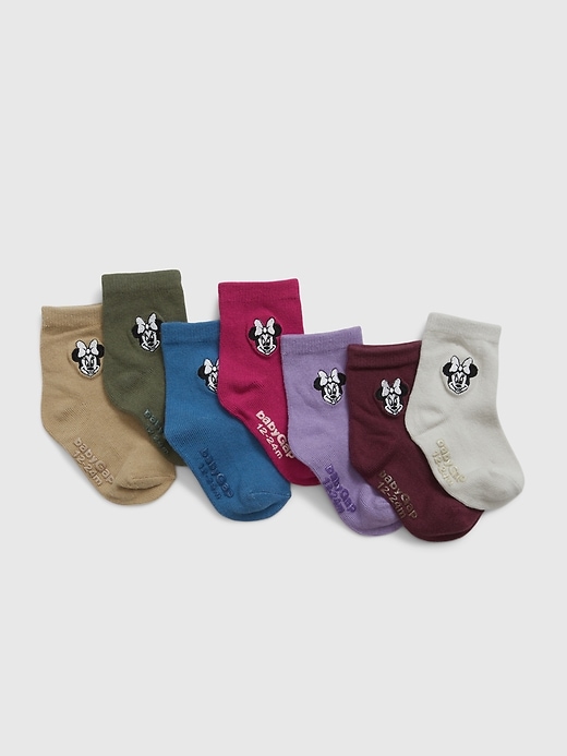 View large product image 1 of 1. babyGap &#124 Disney Minnie Mouse Crew Socks (7-Pack)