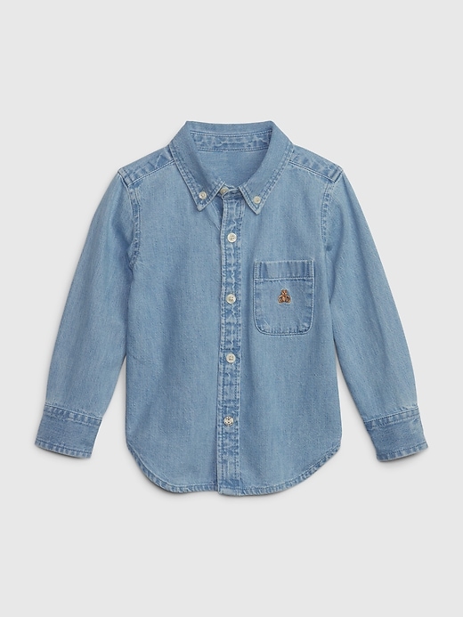 View large product image 1 of 3. Toddler Denim Shirt with Washwell
