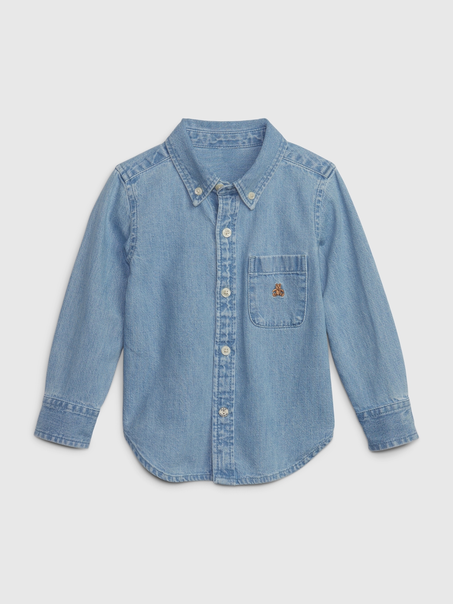 Gap Babies' Toddler Denim Shirt With Washwell In Light Wash