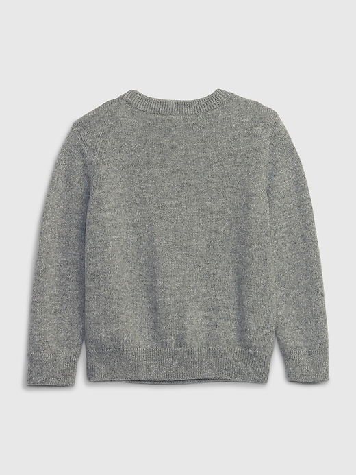 2 of 8 showing, with the color grey heather of product Gap × Disney Baby & Toddler Mickey Mouse Sweater