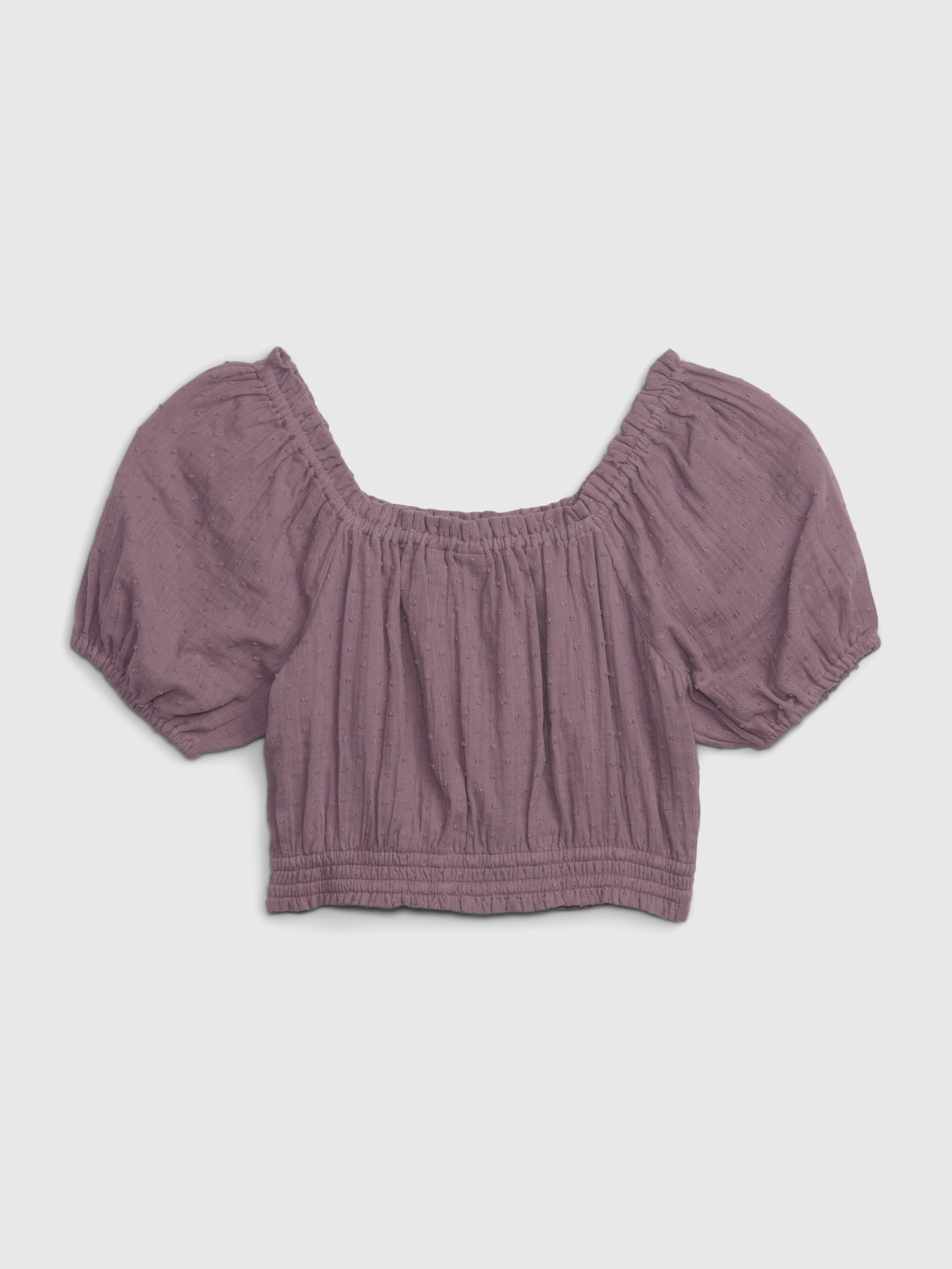 Kids Crinkle Gauze Cropped Top Gap