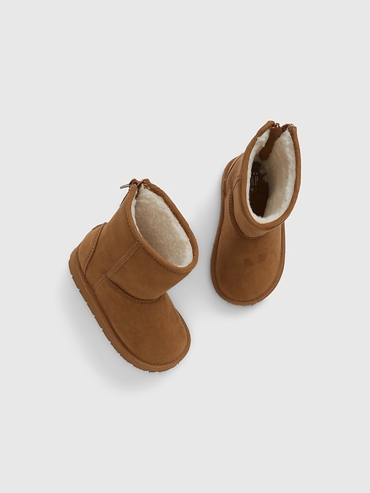 View large product image 1 of 1. Toddler Cozy Sherpa Boots