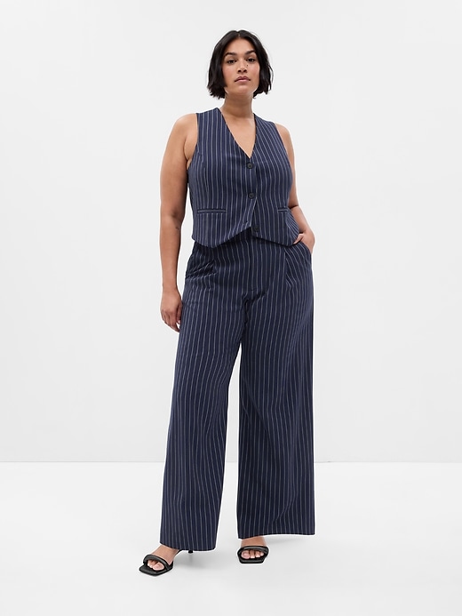 Image number 4 showing, High Rise Pleated Wide-Leg Trousers
