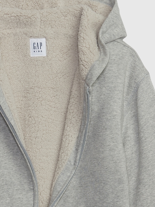 Image number 3 showing, Kids Sherpa-Lined Zip Hoodie