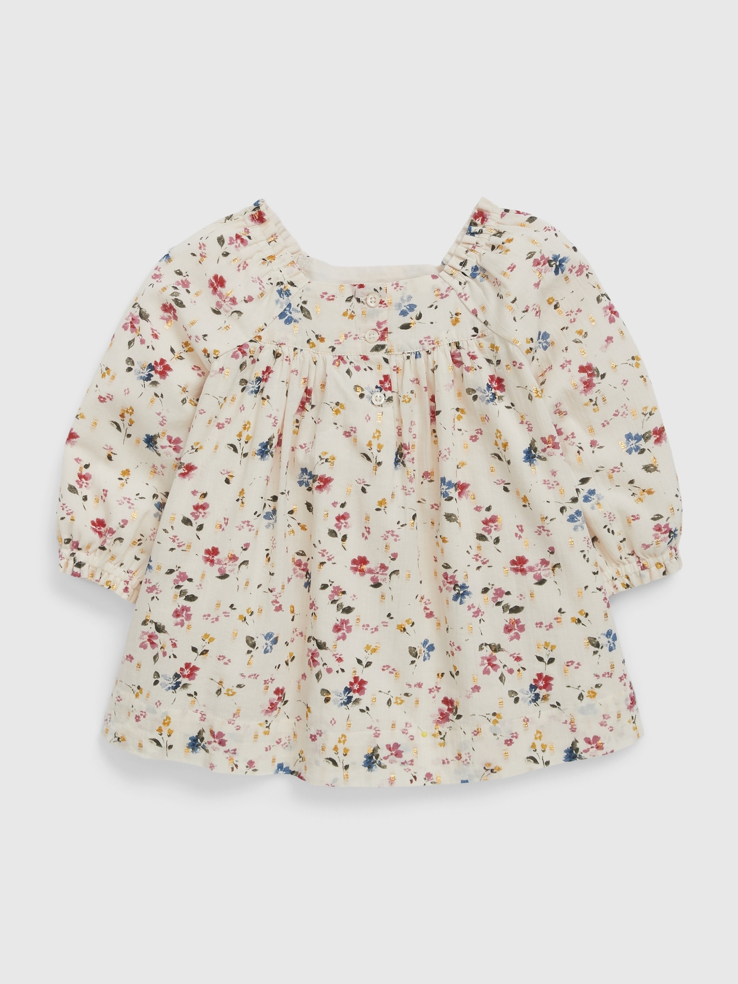 Baby Metallic Floral Dress | Gap