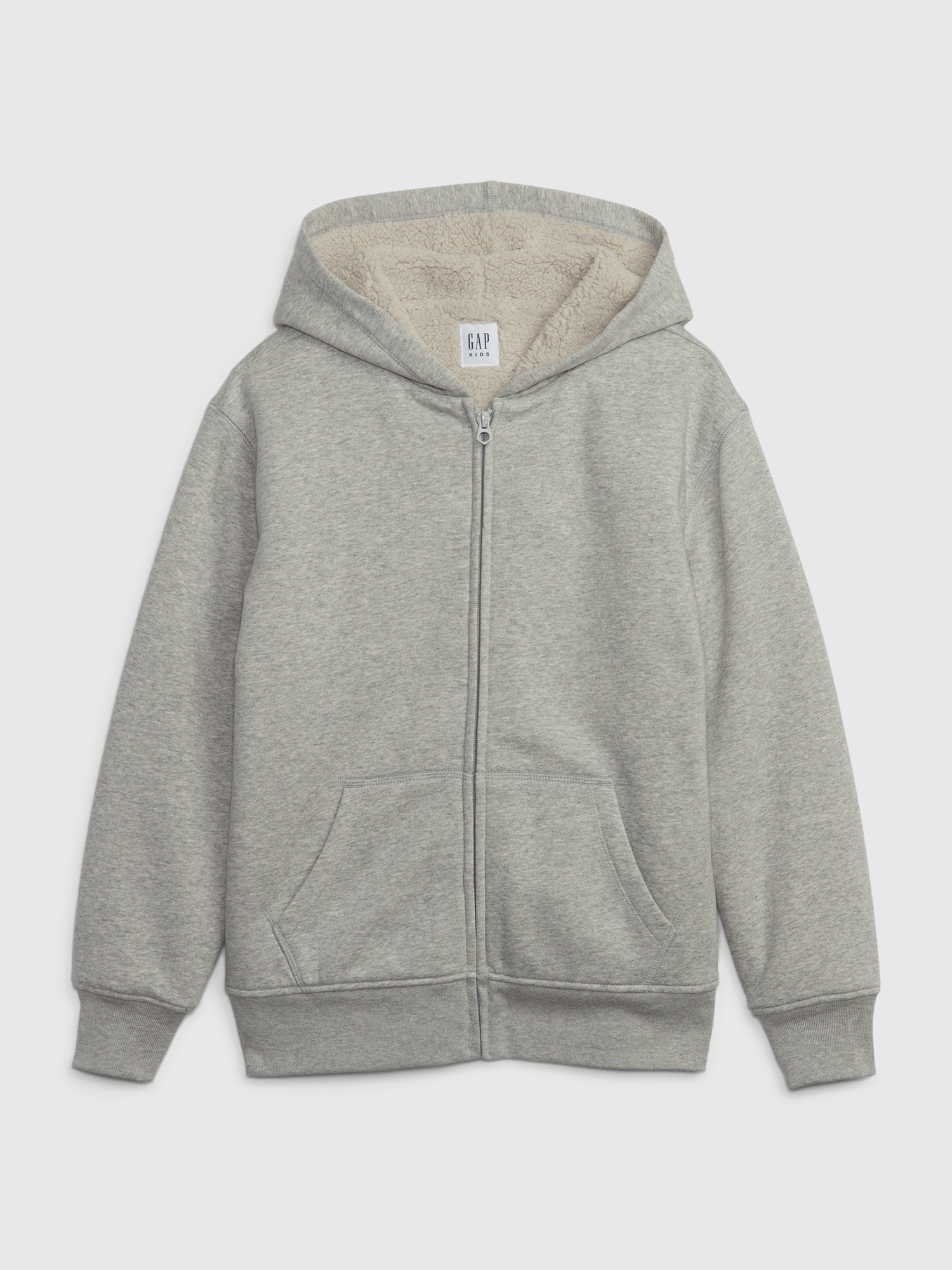 Kids Sherpa-Lined Zip Hoodie | Gap