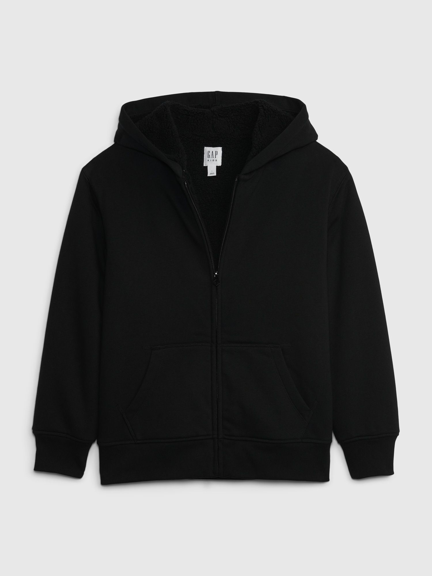 Kids Sherpa Lined Zip Hoodie Gap