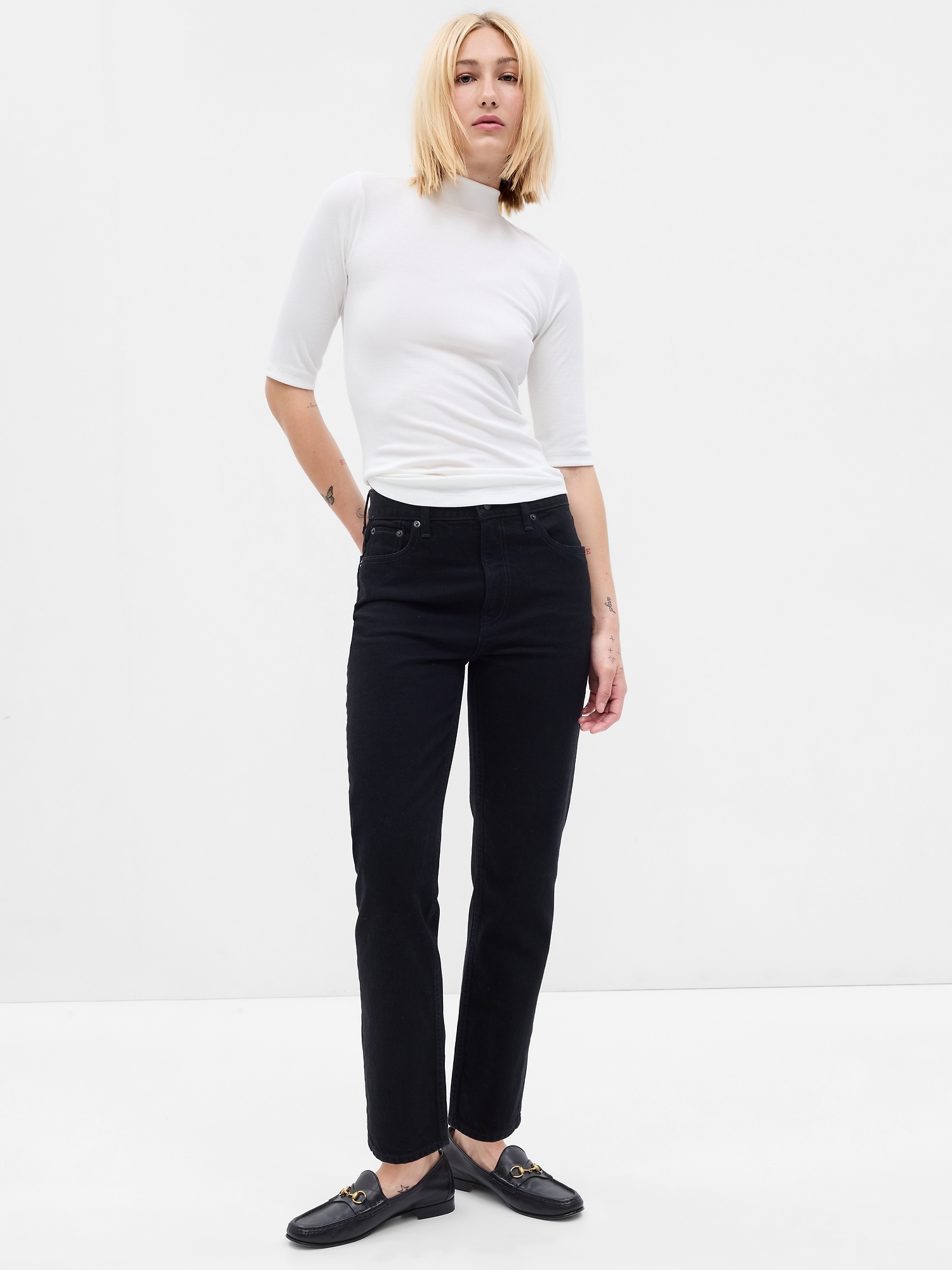 Gap High Rise Cheeky Straight Jeans