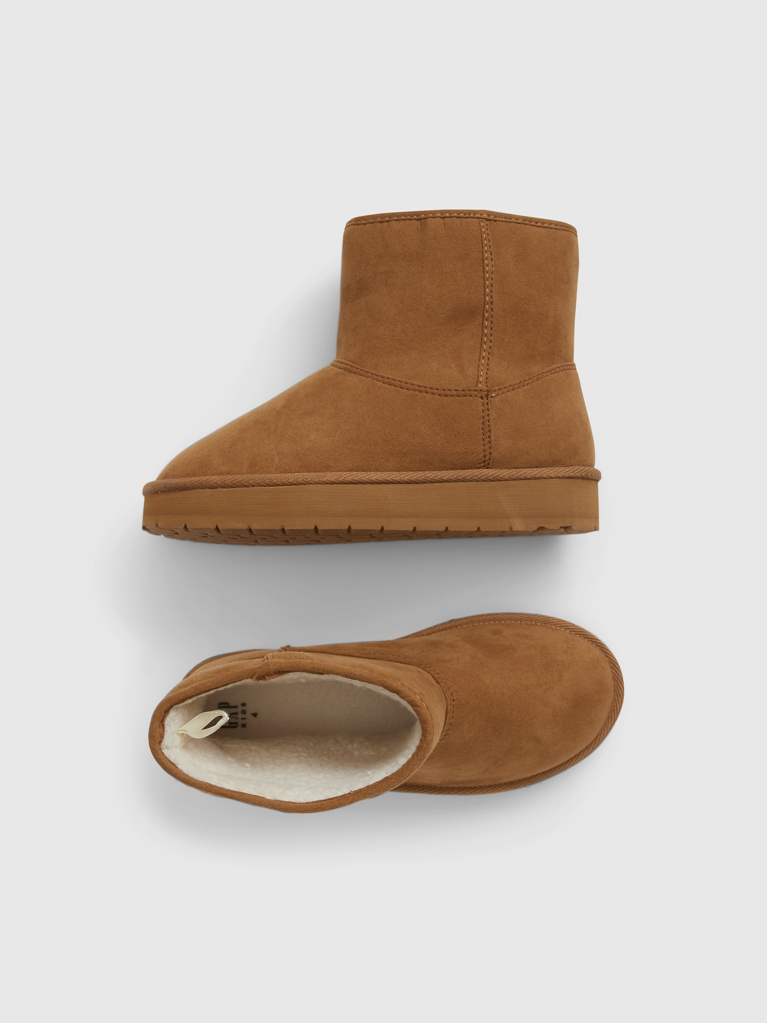 Kids Metallic Sherpa-Lined Cozy Boots