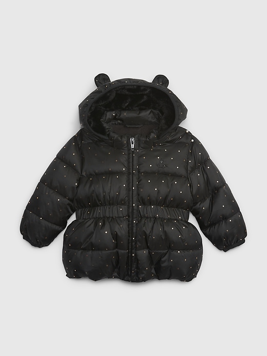 Image number 1 showing, Baby Recycled Metallic Dot Puffer Jacket