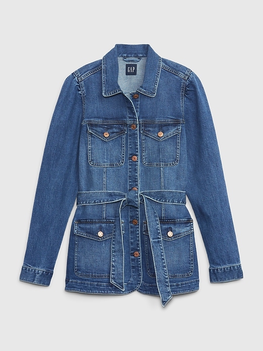 Image number 6 showing, Puff Sleeve Denim Jacket