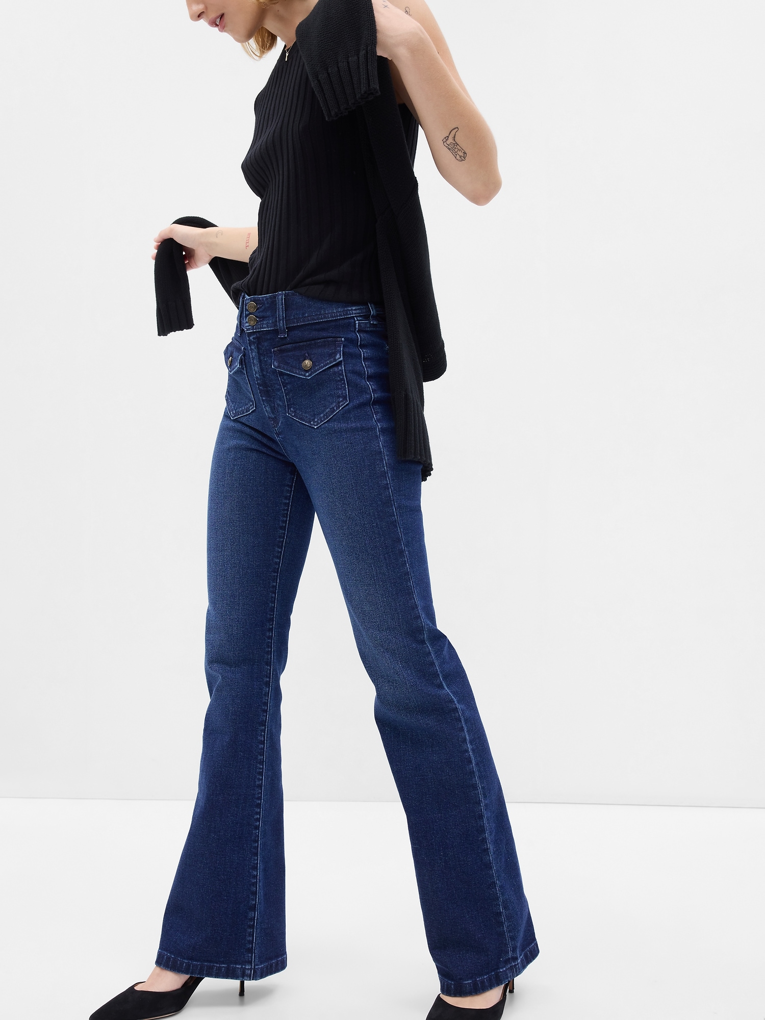 High Rise '70s Flare Jeans | Gap