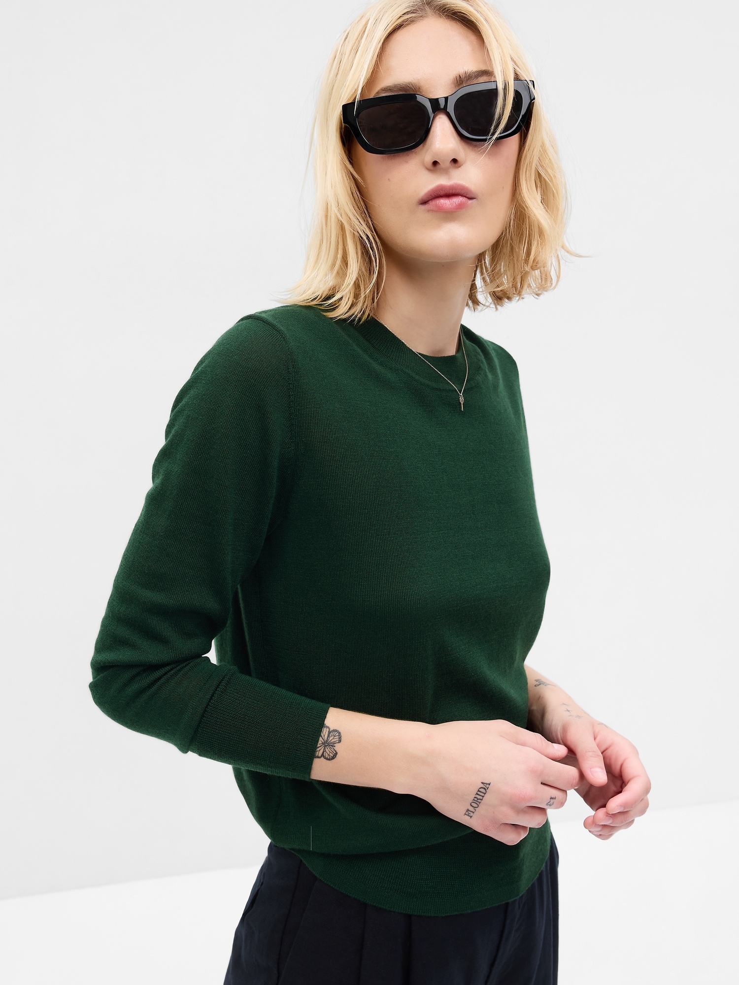 Merino Wool Crewneck Sweater | Gap