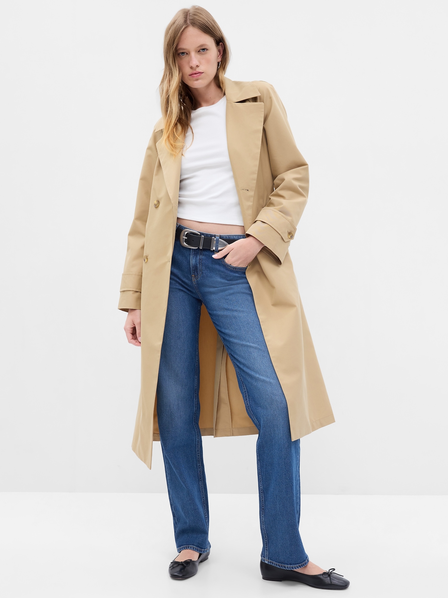 Gap Icon Trench Coat In Khaki Tan