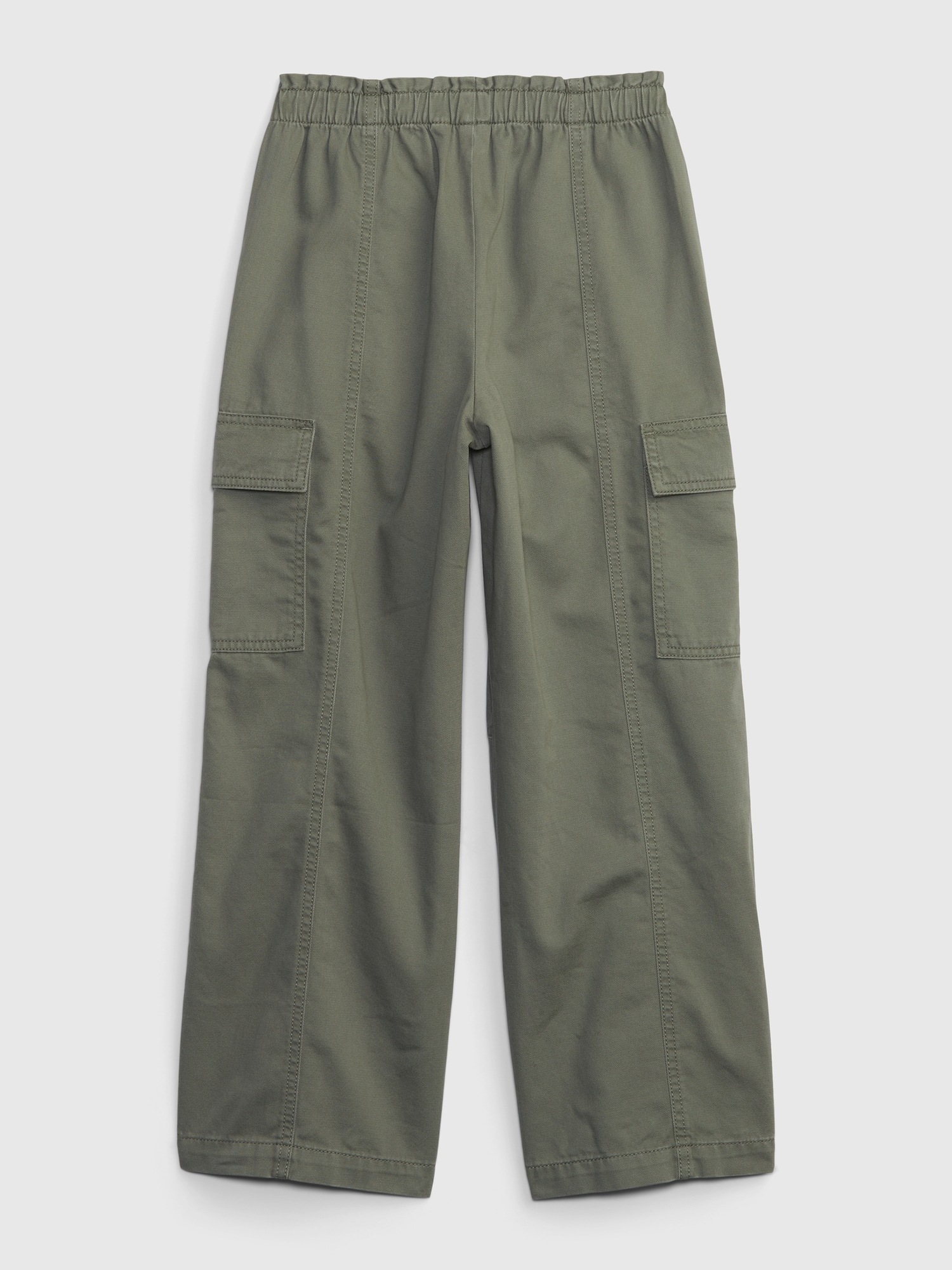 Girls Wide Leg Cargo Pant - Green