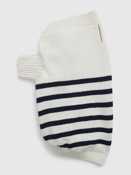 View large product image 1 of 1. Pet Organic Cotton Striped Sweater Vest