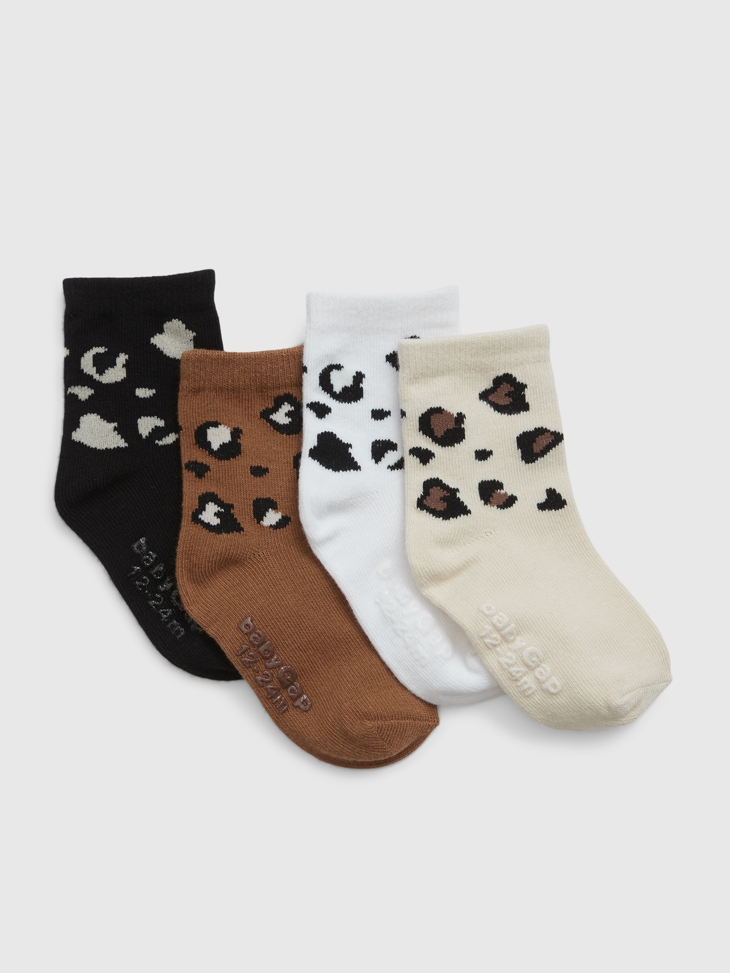 Gap Toddler Leopard Crew Socks (4-Pack)