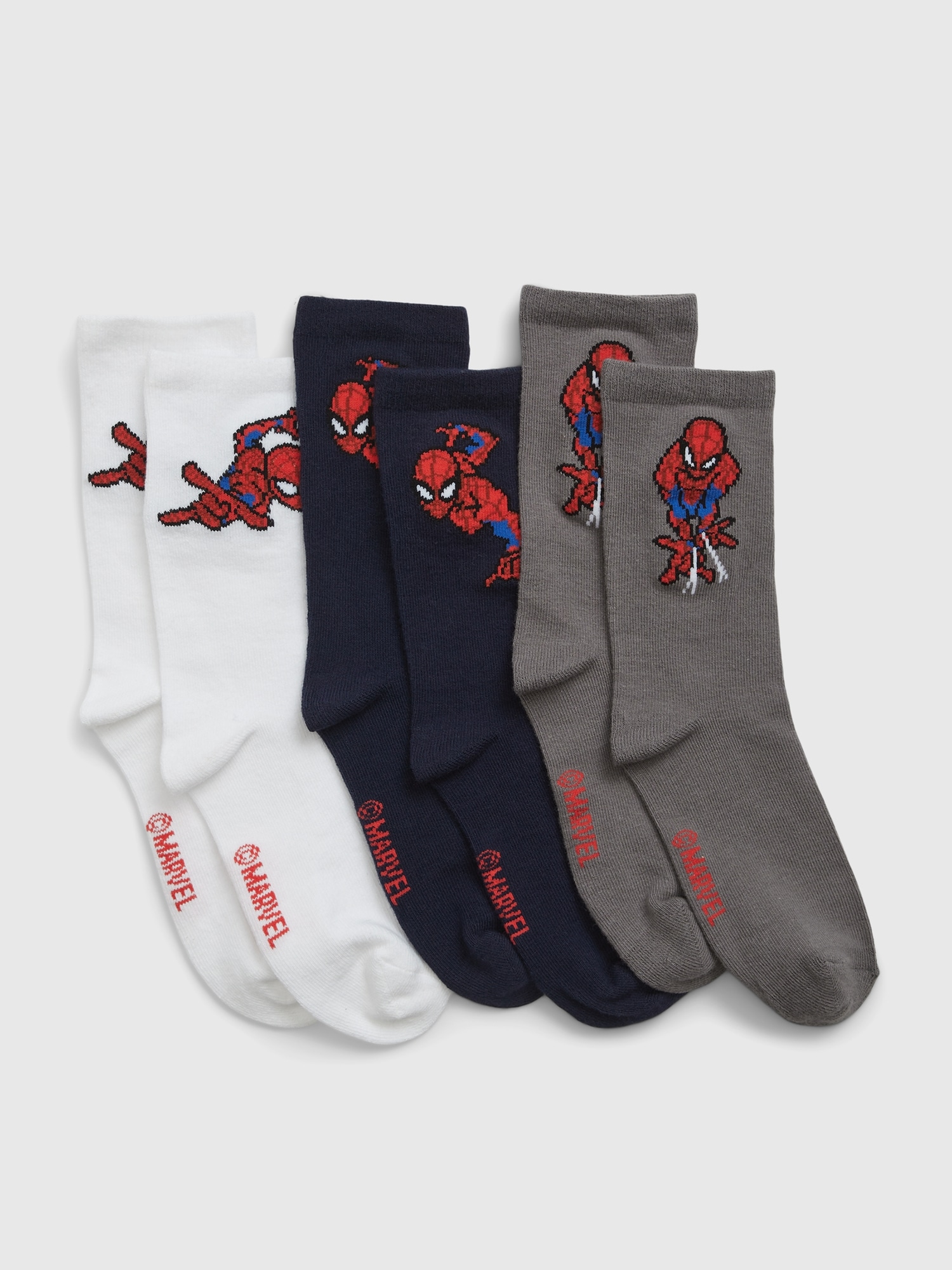 GapKids | Marvel Spider-Man Crew Socks (3-Pack)