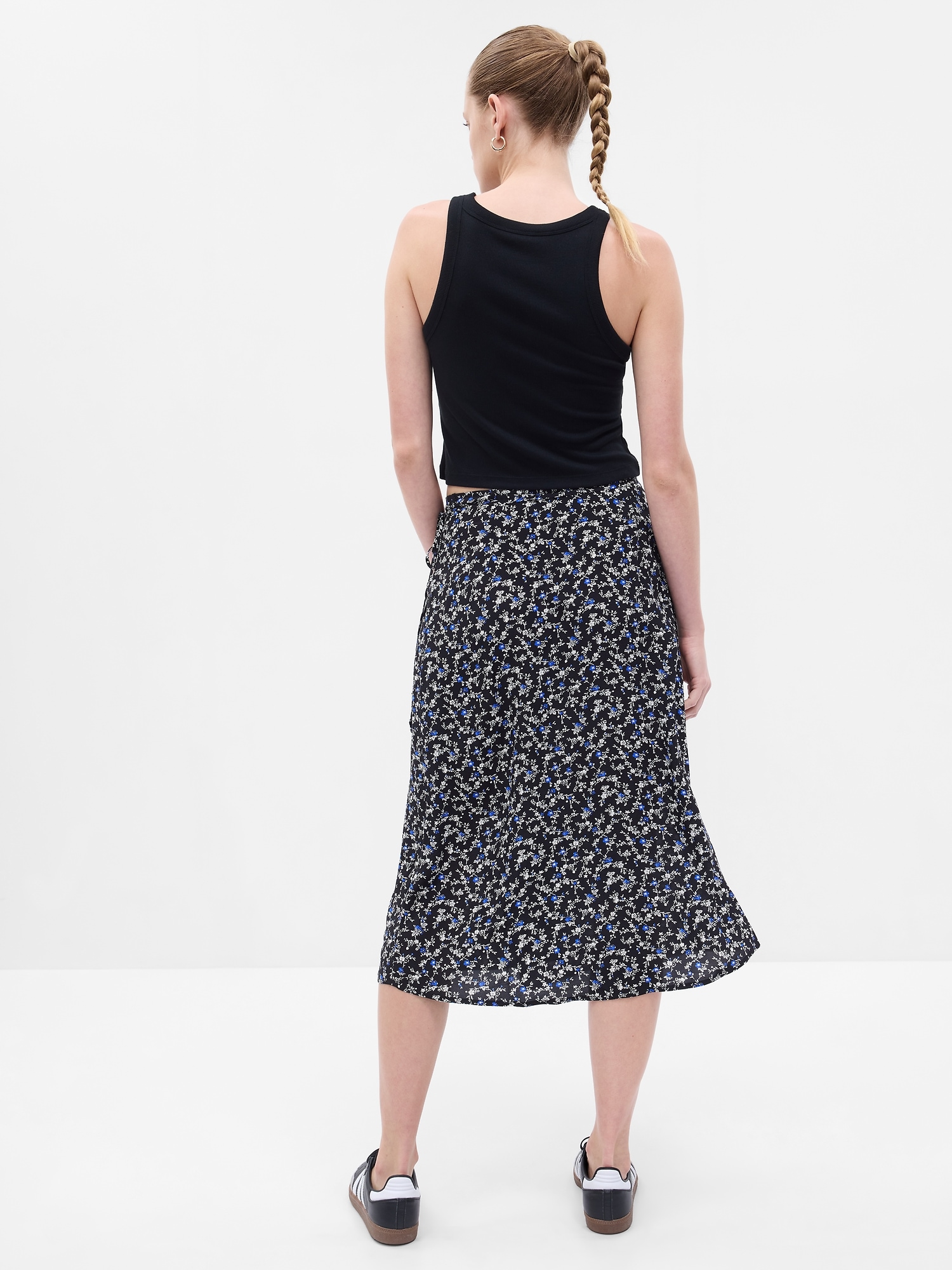 Floral Midi Wrap Skirt | Gap