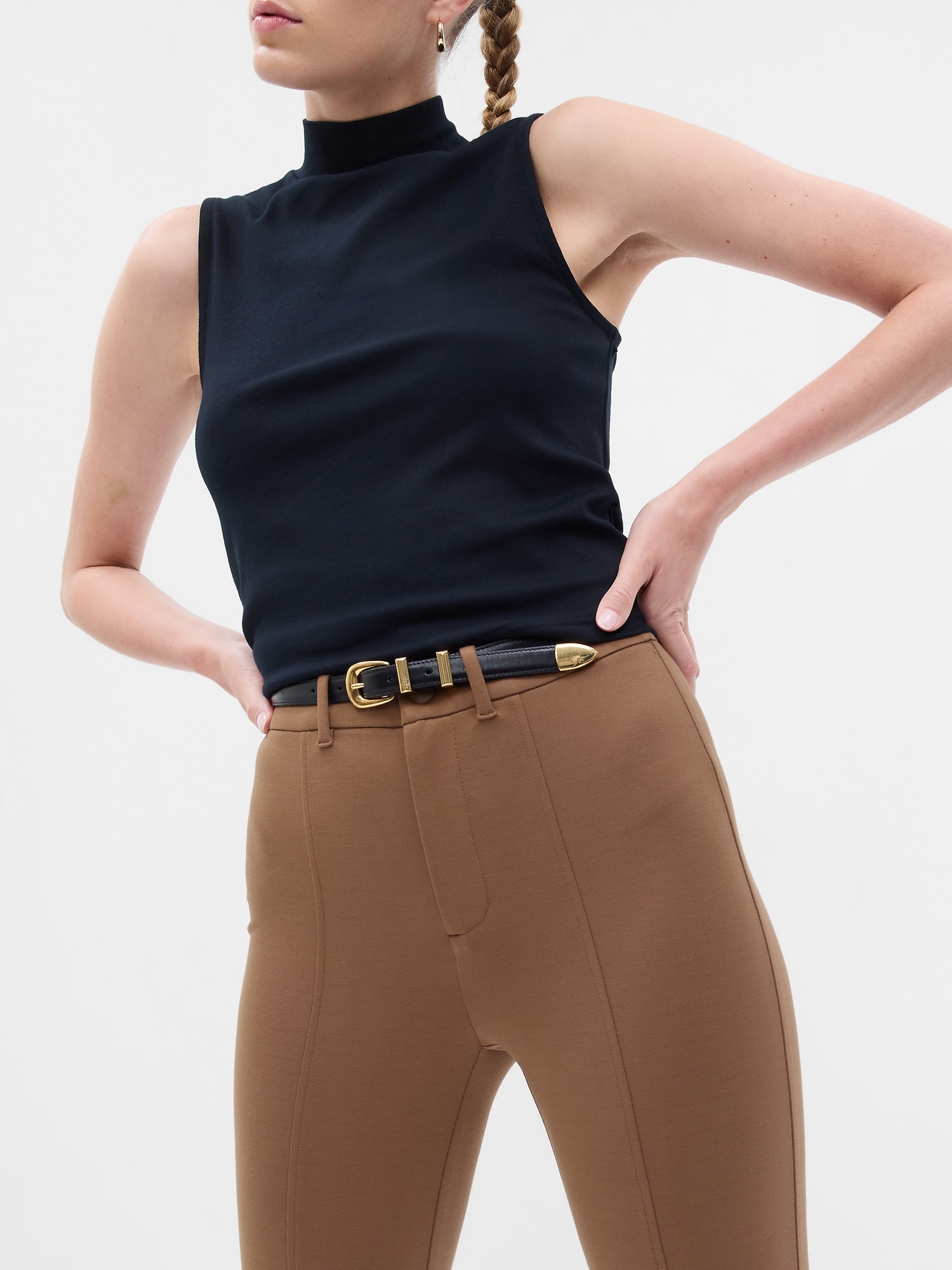 High Rise Ponte Skinny Pants