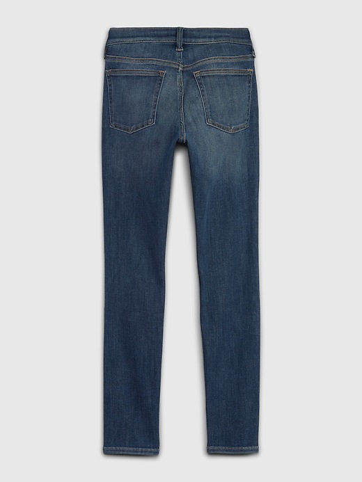 2 of 8 showing, with the color medium destroy of product Kids Rip & Repair Skinny Jeans with Washwell