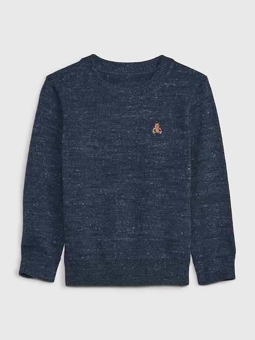 1 of 8 showing, with the color navy blue heather of product Toddler Crewneck Sweater