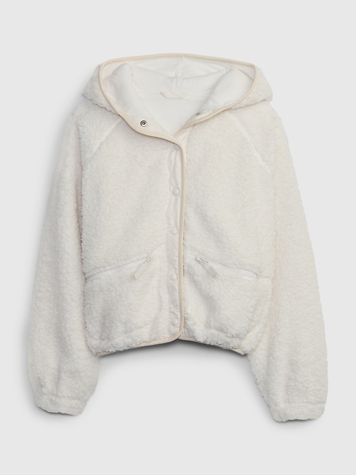 1 of 8 showing, with the color ivory frost of product Kids Sherpa Hoodie