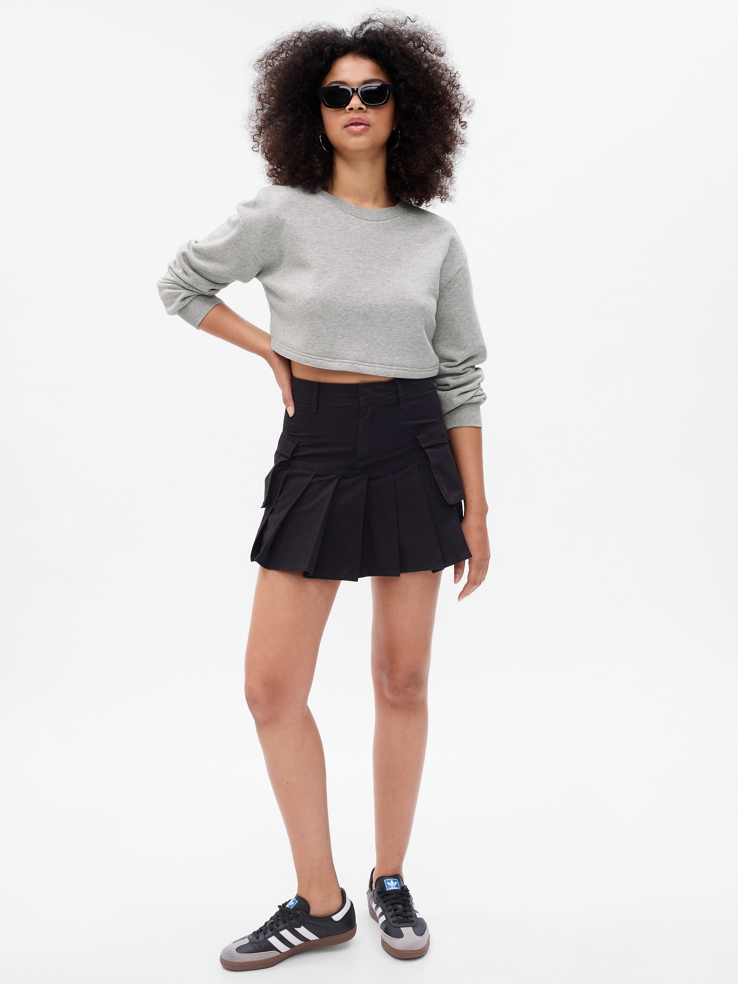 Gap High Rise Pleated Utility Mini Skirt