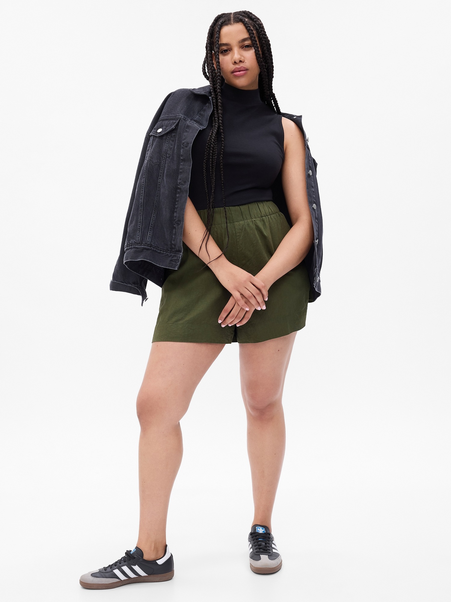 Clear Lime Pull On Shorts