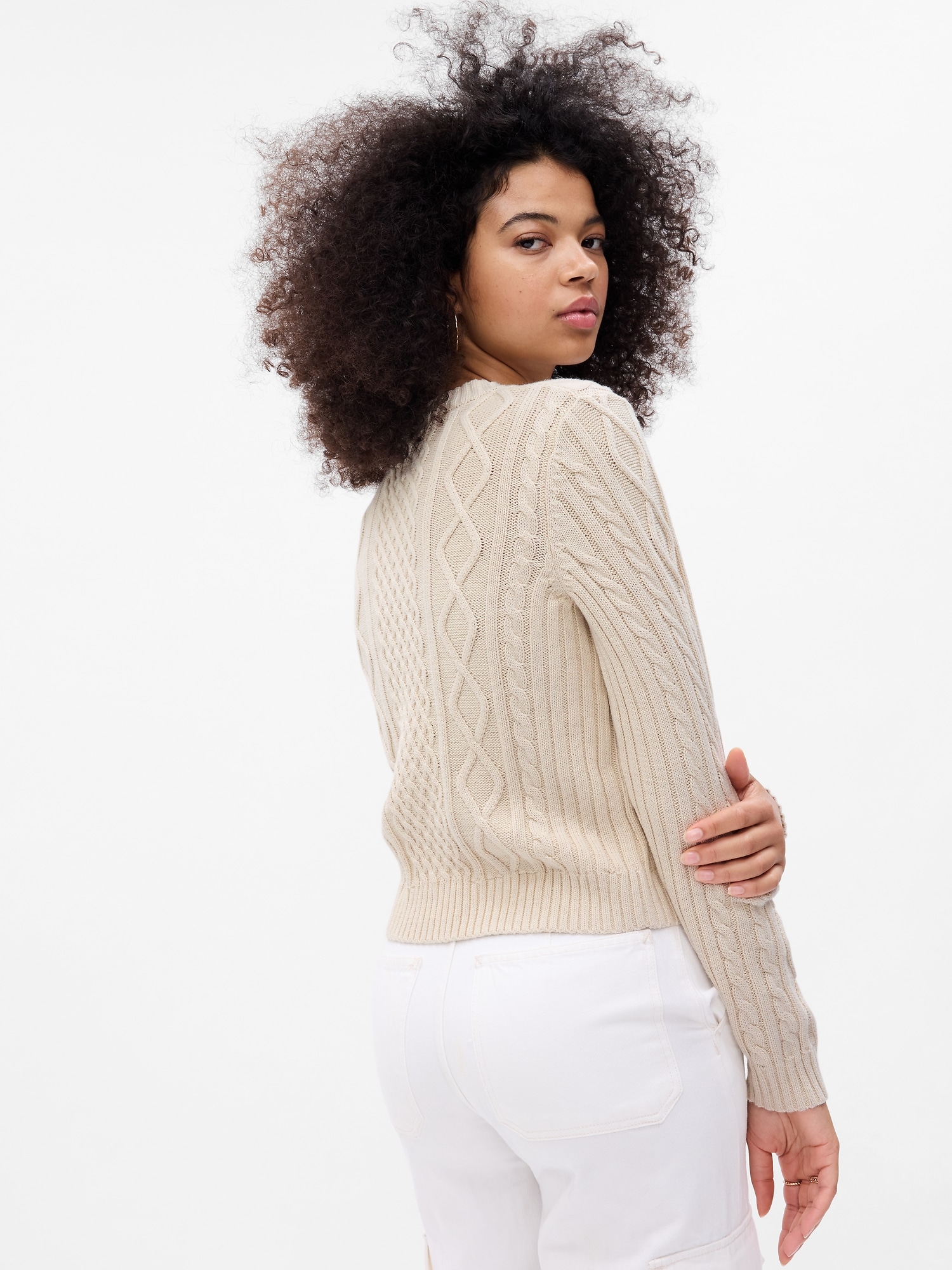 PROJECT GAP Cropped Cable-Knit Sweater | Gap